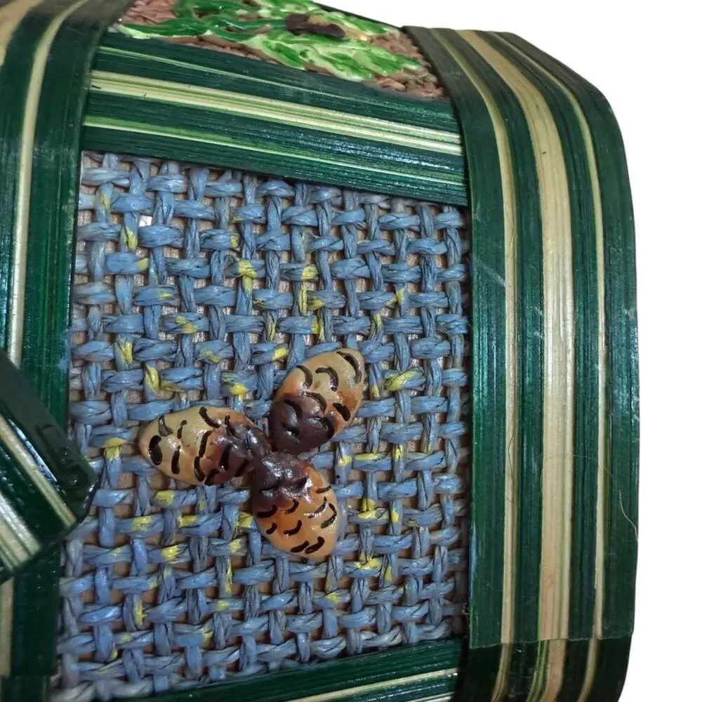 Vintage hexagonal basket